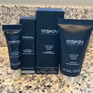 111Skin Contour Firming Mask & Celestial Black Diamond Eye Cream Travel Set NEW